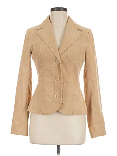 Pre-owned Assorted Brands Blazer Jacket In Tan