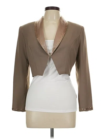 Pre-owned Assorted Brands Blazer Jacket In Tan