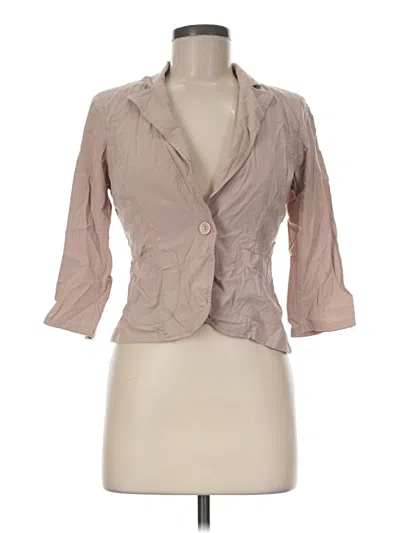 Pre-owned Assorted Brands Blazer Jacket In Tan