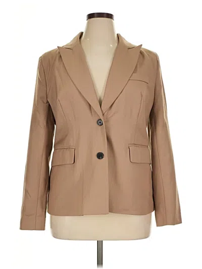 Pre-owned Assorted Brands Blazer Jacket In Tan