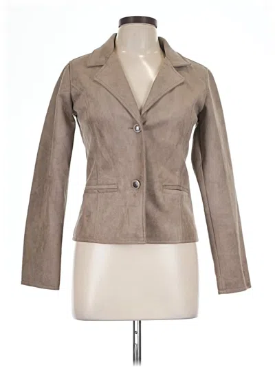 Pre-owned Assorted Brands Blazer Jacket In Tan