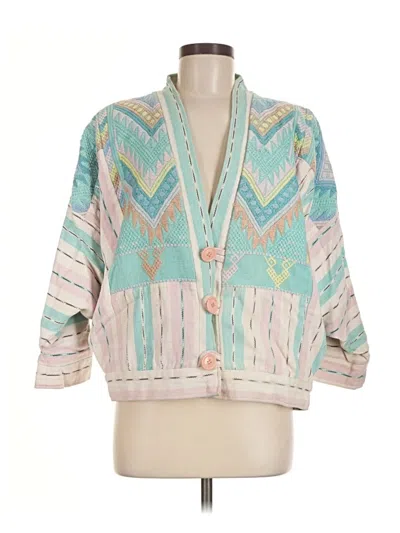 Pre-owned Assorted Brands Blazer Jacket In Teal