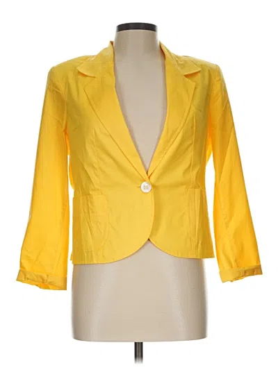 Pre-owned Assorted Brands Blazer Jacket In Yellow