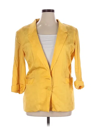 Pre-owned Assorted Brands Blazer Jacket In Yellow