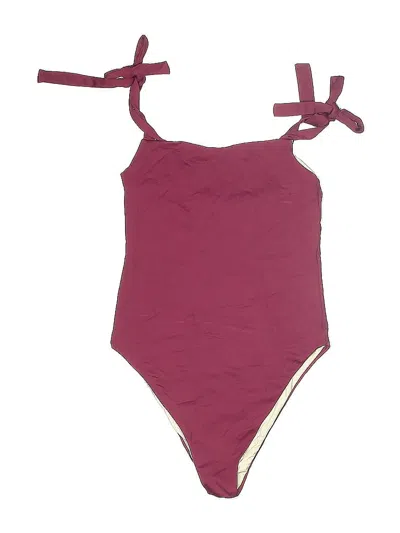 Pre-owned Assorted Brands Bodysuit In Burgundy