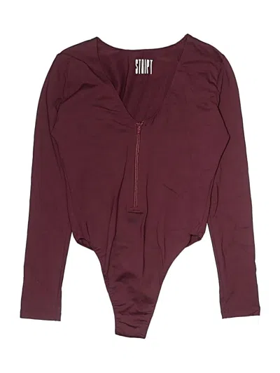 Pre-owned Assorted Brands Bodysuit In Burgundy