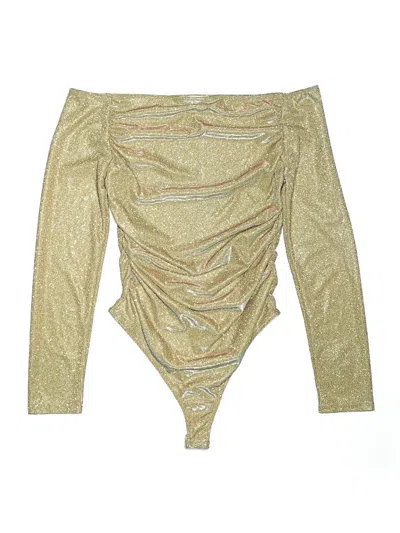 Pre-owned Assorted Brands Bodysuit In Gold
