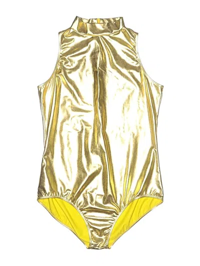 Pre-owned Assorted Brands Bodysuit In Gold