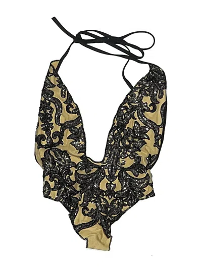 Pre-owned Assorted Brands Bodysuit In Gold
