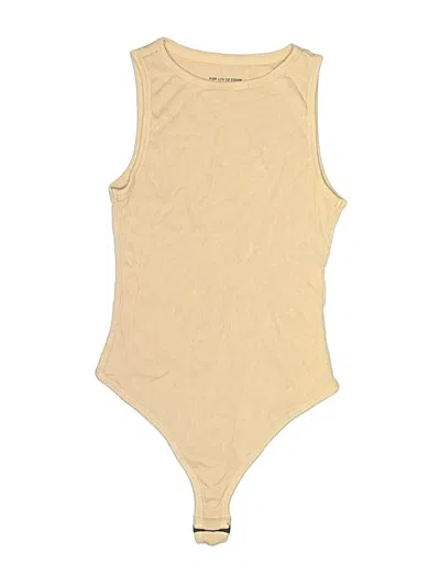 Pre-owned Assorted Brands Bodysuit In Tan
