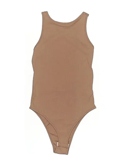 Pre-owned Assorted Brands Bodysuit In Tan