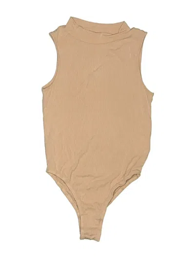 Pre-owned Assorted Brands Bodysuit In Tan