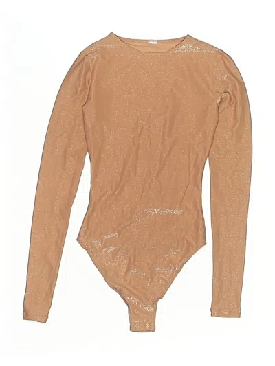 Pre-owned Assorted Brands Bodysuit In Tan