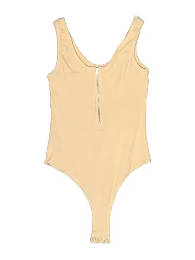 Pre-owned Assorted Brands Bodysuit In Tan