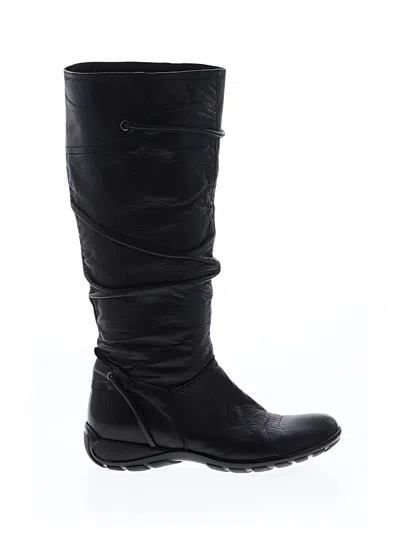 Pre-owned Assorted Brands Boots In Black
