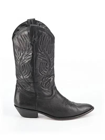 Pre-owned Assorted Brands Boots In Black