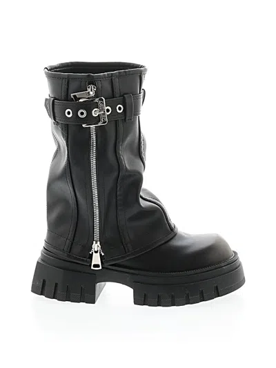 Pre-owned Assorted Brands Boots In Black