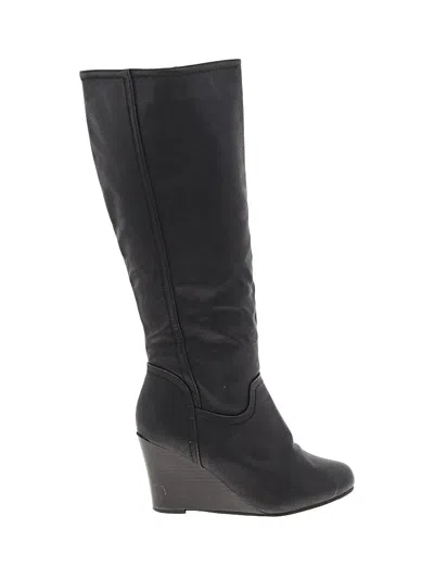 Pre-owned Assorted Brands Boots In Black