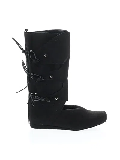 Pre-owned Assorted Brands Boots In Black