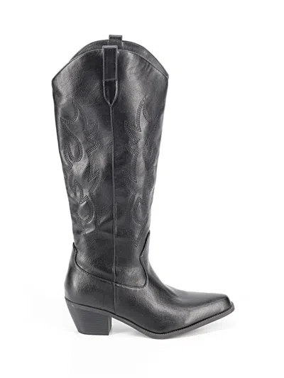 Pre-owned Assorted Brands Boots In Black