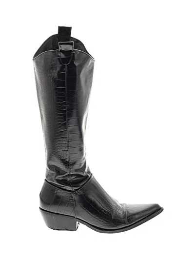 Pre-owned Assorted Brands Boots In Black