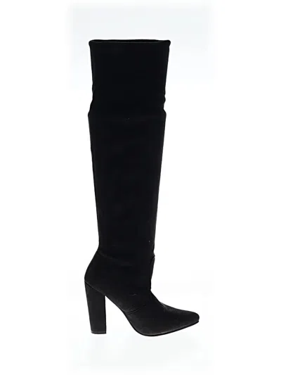 Pre-owned Assorted Brands Boots In Black