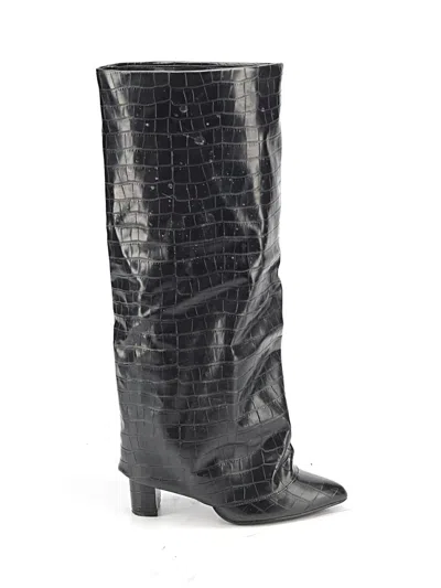 Pre-owned Assorted Brands Boots In Black