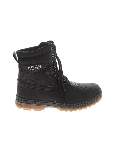 Pre-owned Assorted Brands Boots In Black