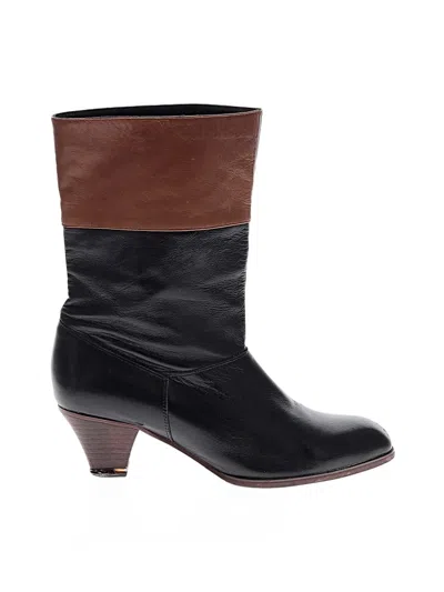 Pre-owned Assorted Brands Boots In Black