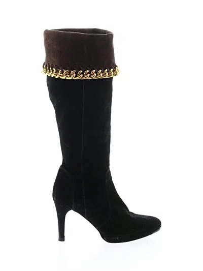 Pre-owned Assorted Brands Boots In Black
