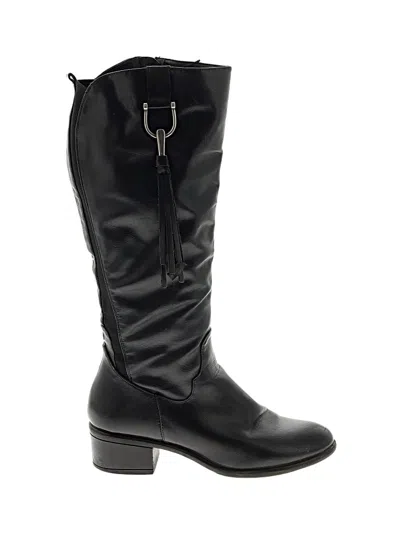 Pre-owned Assorted Brands Boots In Black