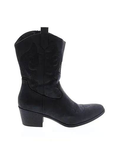 Pre-owned Assorted Brands Boots In Black