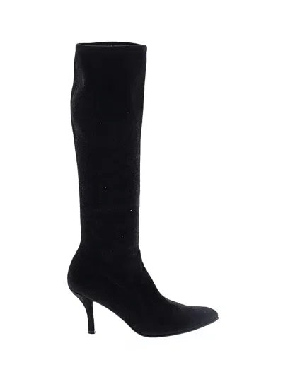 Pre-owned Assorted Brands Boots In Black