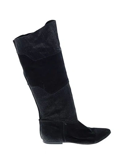 Pre-owned Assorted Brands Boots In Black