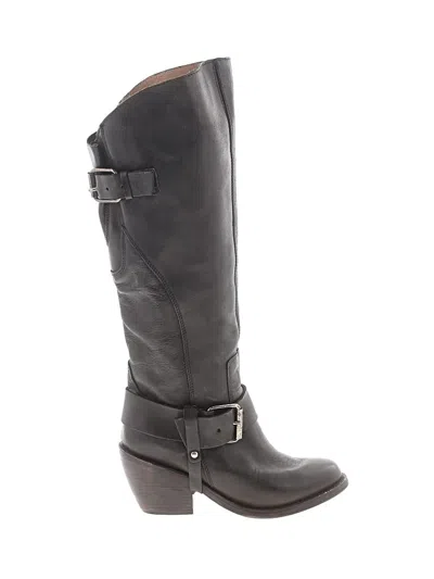 Pre-owned Assorted Brands Boots In Black