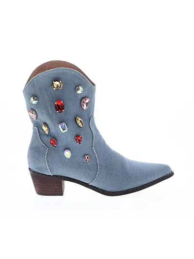 Pre-owned Assorted Brands Boots In Blue