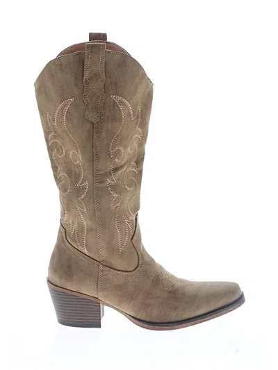 Pre-owned Assorted Brands Boots In Brown