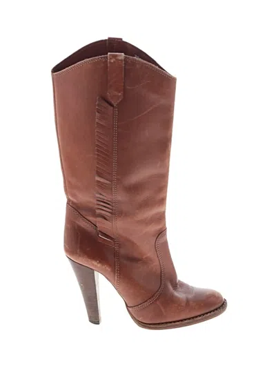 Pre-owned Assorted Brands Boots In Brown