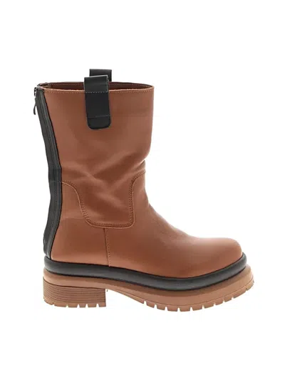 Pre-owned Assorted Brands Boots In Brown
