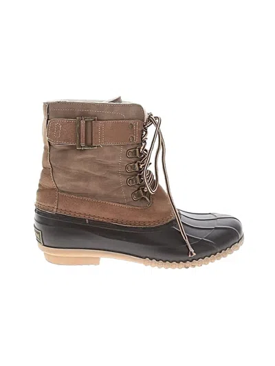 Pre-owned Assorted Brands Boots In Brown