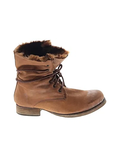 Pre-owned Assorted Brands Boots In Brown