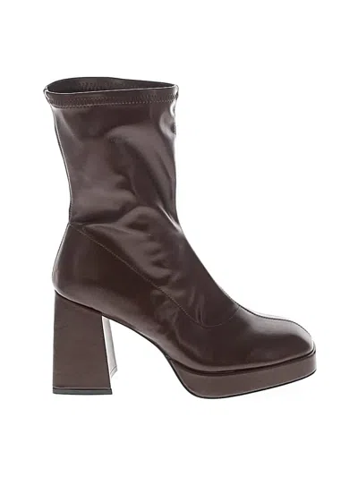 Pre-owned Assorted Brands Boots In Brown