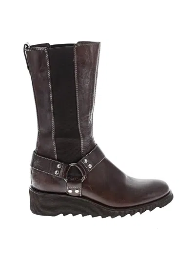 Pre-owned Assorted Brands Boots In Brown