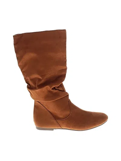 Pre-owned Assorted Brands Boots In Brown