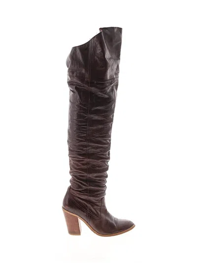 Pre-owned Assorted Brands Boots In Brown