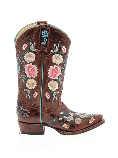 Pre-owned Assorted Brands Kids' Boots In Brown