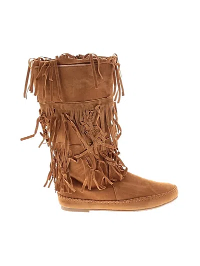 Pre-owned Assorted Brands Boots In Brown