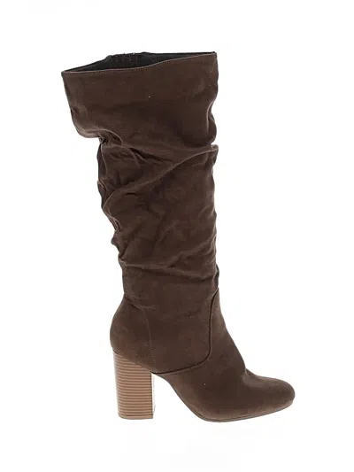 Pre-owned Assorted Brands Boots In Brown