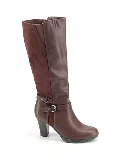 Pre-owned Assorted Brands Boots In Burgundy