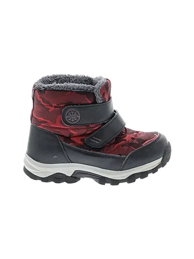 Pre-owned Assorted Brands Kids' Boots In Burgundy